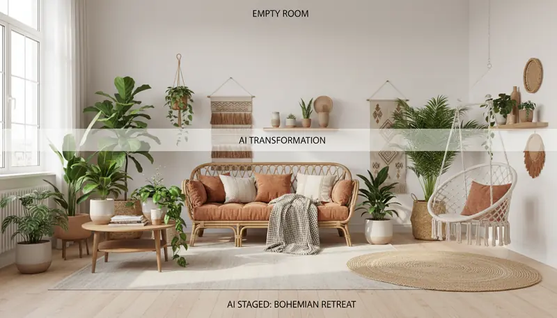 Mobiliário Virtual (Virtual Staging) - AI Decoration App feature